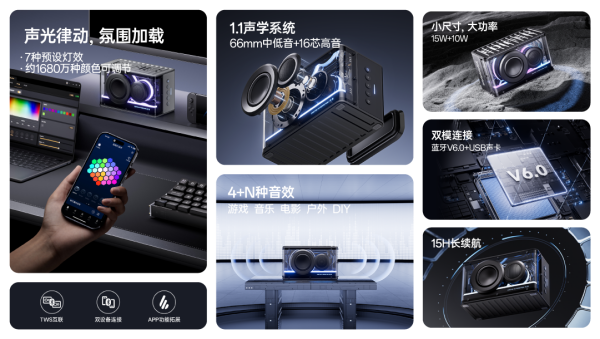 Y便携潮酷赛博音箱——精巧进化震撼来袭凯发k8登录vip花再 NEW PLA(图10)